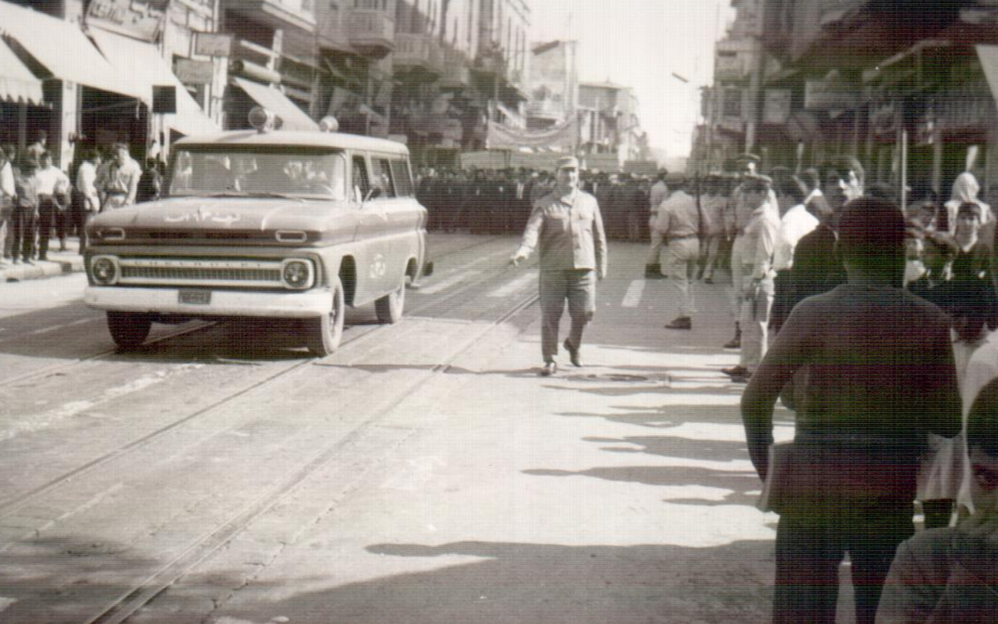  شارع شكري القوتلي في حلب 1969 -  طليعة مسيرة استنكار ضرب العمل الفدائي في لبنان 1969 (16)