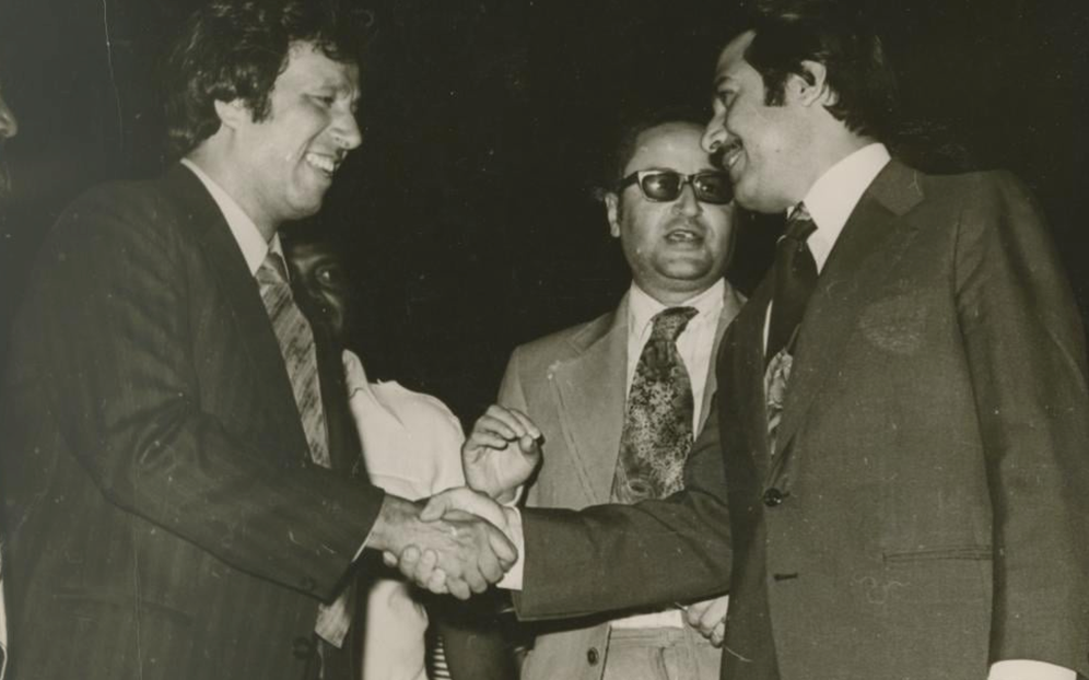 أحمد اسكندر أحمد وزير الإعلام مع أحمد أبو سعدة في فندق الميريديان