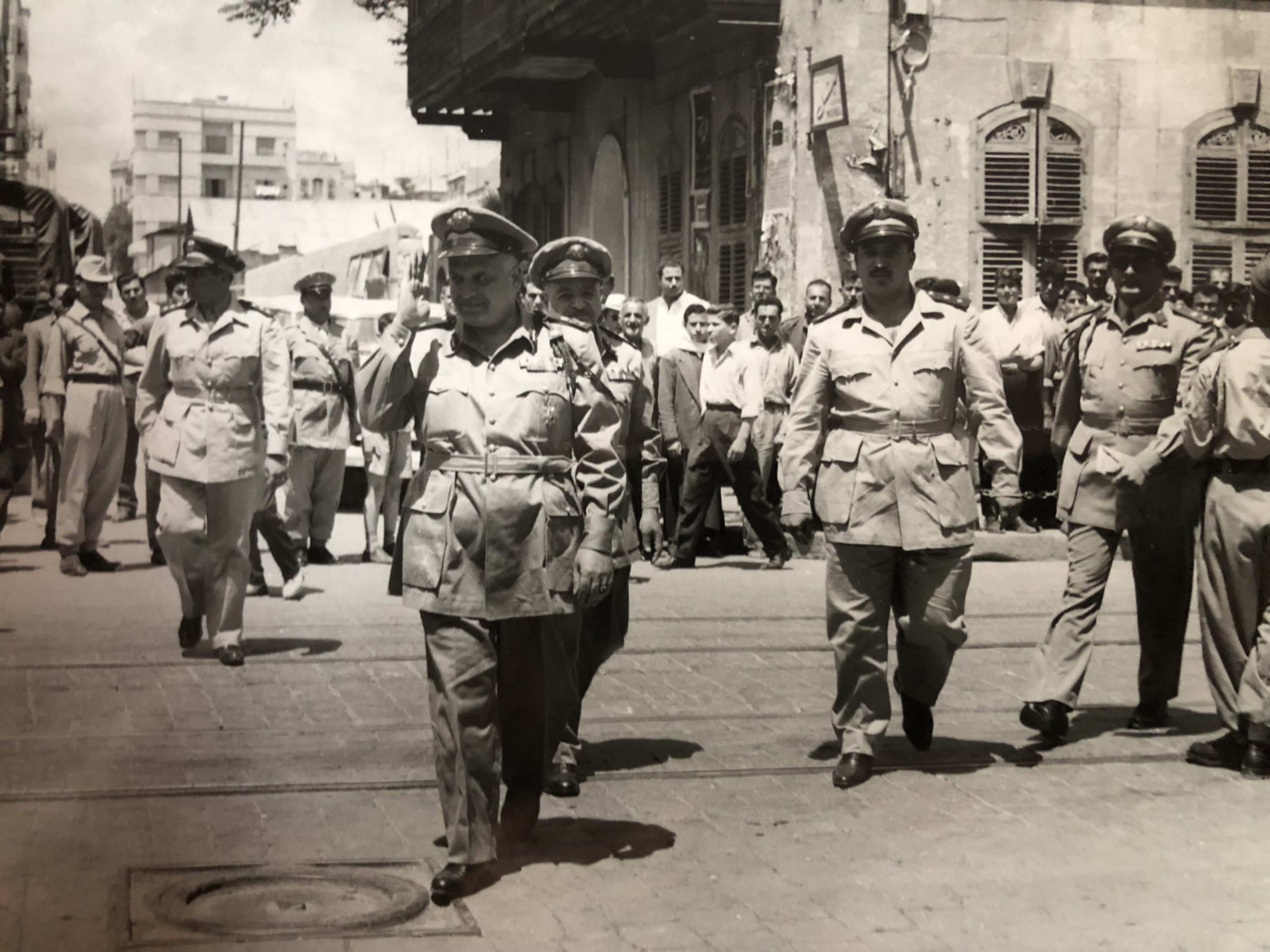 التاريخ السوري المعاصر - جمال الفيصل في حفل تخريج ضباط الاحتياط 1958 (3)