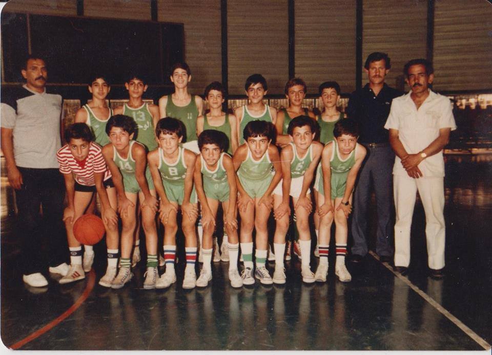 التاريخ السوري المعاصر - فريق نادي الوحدة الفائز ببطولة الصغار لفرق الدوري العام لكرة السلة عام 1984