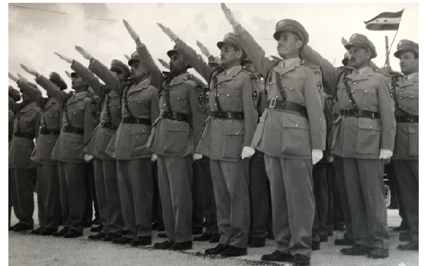 أداء القسم في حفل تخريج ضباط الاحتياط في حلب 1958