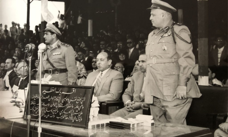 جمال الفيصل في حفل تخريج ضباط الاحتياط في حلب 1958 (6)