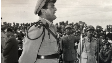 التاريخ السوري المعاصر - فواز المحارب يلقي كلمة في حفل تخرج ضباط الاحتياط تموز 1958