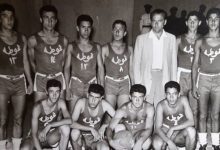 فريق نادي الغوطة بكرة السلة في القاهرة عام 1959