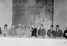التاريخ السوري المعاصر - فوزي سلو وأديب الشيشكلي في قصر الضيافة بدمشق عام 1953