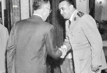 ناظم القدسي والزعيم توفيق نظام الدين عام 1955