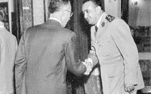 التاريخ السوري المعاصر - ناظم القدسي والزعيم توفيق نظام الدين عام 1955