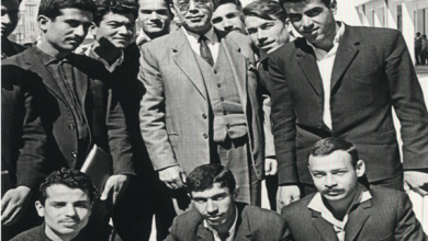 طلاب السنة الرابعة -الشعبة الفنية في دار المعلمين في دمشق عام 1966