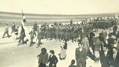 مسيرة على الكورنيش في اللاذقية بداية ستينيات القرن العشرين