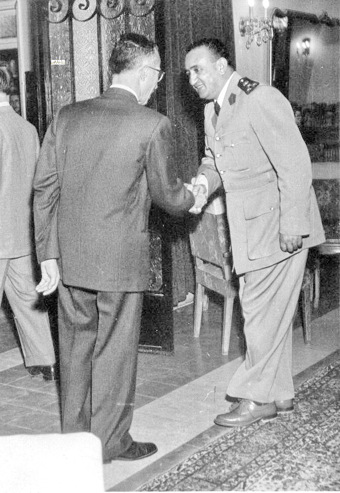 ناظم القدسي والزعيم توفيق نظام الدين عام 1955