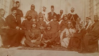 نسيب البكري والأمير زيد بن الحسين في دمشق عام 1919