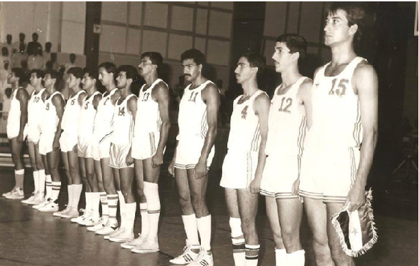 فريق الجيش السوري بكرة السلة عام 1987