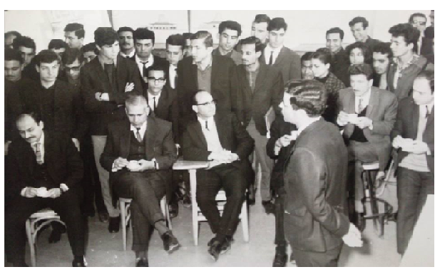 تحكيم مشروع تخرج جورج جبلي في كلية العمارة بجامعة دمشق عام 1969