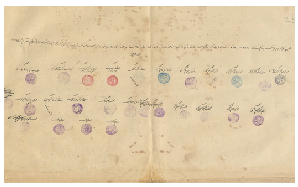 من الأرشيف العثماني 1913- جدول إمتحانات إبتدائية الإتحاد والترقي في حلب
