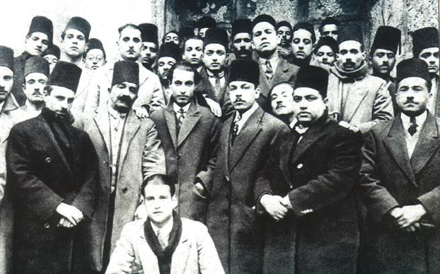 التاريخ السوري المعاصر - مجموعة من شبان دمشق في سجن القلعة في دمشق عام 1932م