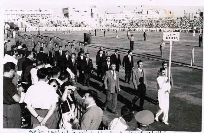 التاريخ السوري المعاصر - الوفد السوري المشارك في دورة البحر الأبيض المتوسط الأولى بالاسكندرية 1951 (2)