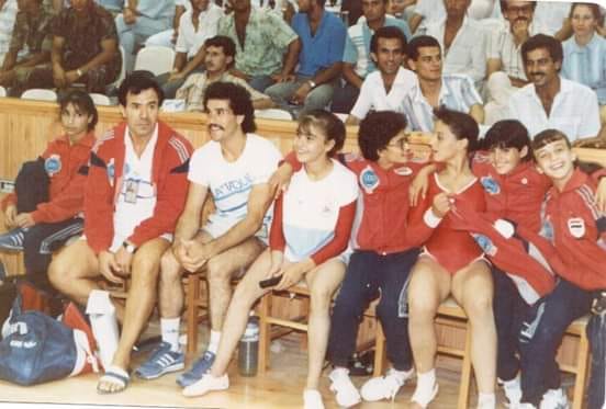 التاريخ السوري المعاصر - لاعبون في الفريق الوطني بالجمباز في دورة ألعاب المتوسط في اللاذقية 1987