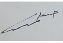 توقيع جورج شلهوب وزير الصحة والاسعاف العام في سورية عام 1951