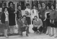 التاريخ السوري المعاصر - طلاب السنة الثانية في كلية الفنون الجميلة في قصر العظم عام 1962
