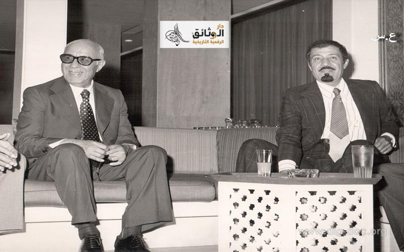 الأمير عبد الله بن عبد العزيز مع رشدي الكيخيا في لبنان