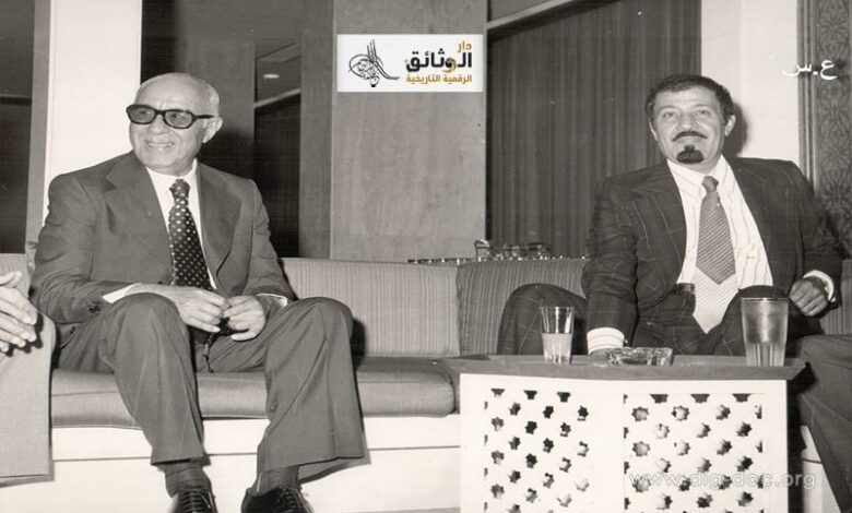 التاريخ السوري المعاصر - الملك السعودي عبد الله بن عبد العزيز مع رشدي الكيخيا في لبنان