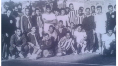 التاريخ السوري المعاصر - فريق نادي الفرات ومنتخب مصر بكرة اليد في الرقة عام 1968