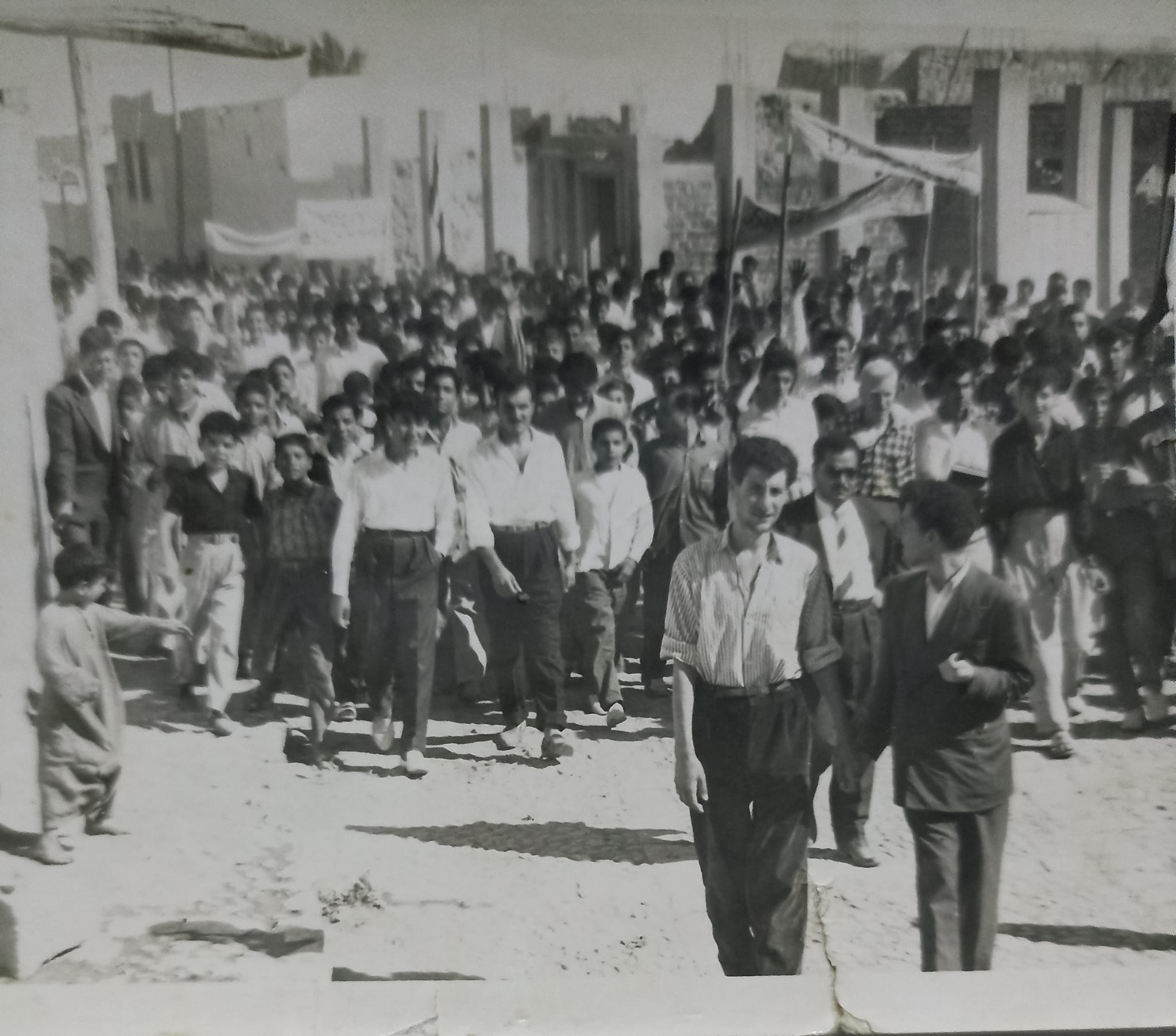 التاريخ السوري المعاصر - المظاهرة التي خرجت في سلمية احتجاجاً على أحداث العراق عام 1959