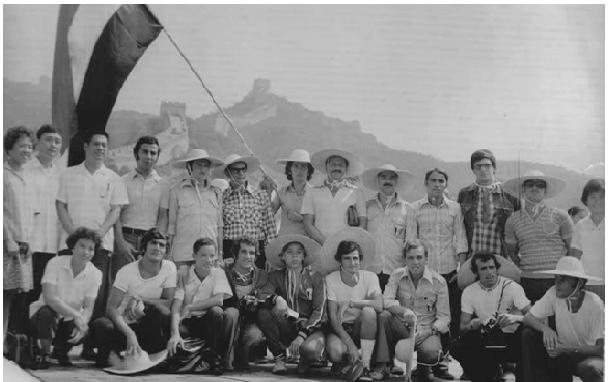 منتخب سورية في السباحة في بطولة الصداقة في الصين عام 1974م