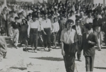المظاهرة التي خرجت في سلمية احتجاجاً على أحداث العراق عام 1959