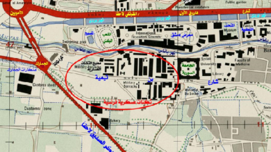 التاريخ السوري المعاصر - خريطة دائرة الخرائط العسكرية الأميركية لمدينة دمشق عام 1958