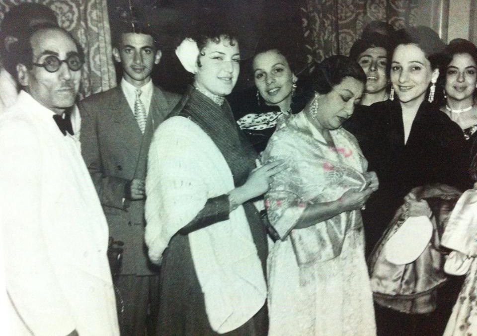 التاريخ السوري المعاصر - السيدة رجاء ملص في حفل للسيدة أم كلثوم بدمشق عام 1956