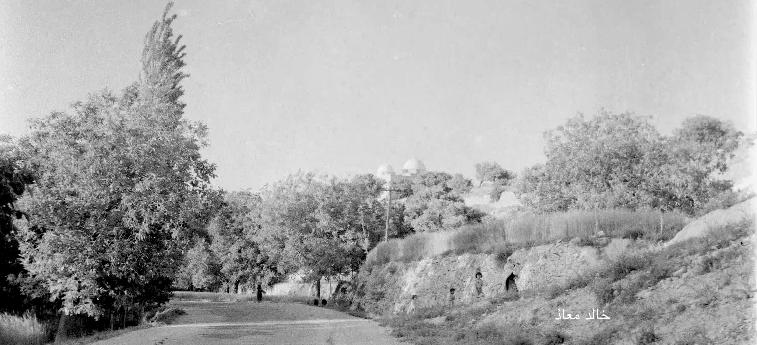التاريخ السوري المعاصر - طريق التل في ريف دمشق ومقام الشيخ قسم عام 1956