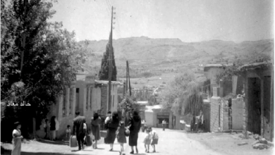 التاريخ السوري المعاصر - وسط بلدة الزبداني في ريف دمشق عام 1956