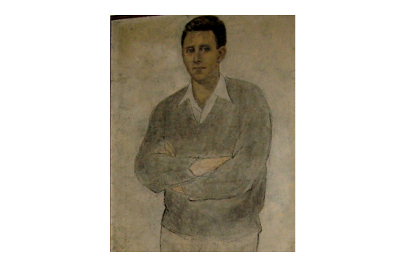 جون ريتر - لوحة شخصية .. من لوحات الفنان لؤي كيالي (67)