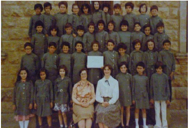 التاريخ السوري المعاصر - طلاب الصف الخامس في مدرسة الأميركان في حلب - معهد حلب العلمي عام 1978