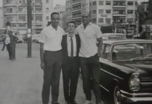 اللاعب المصري سامي شلباية في ساحة المرجة - دمشق عام 1966م