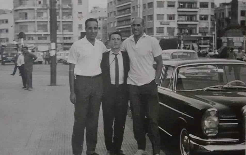 اللاعب المصري سامي شلباية في ساحة المرجة - دمشق عام 1966م