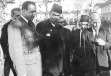 العقيد توفيق نظام الدين وبعض الشخصيات في دمشق عام 1950 - 1951