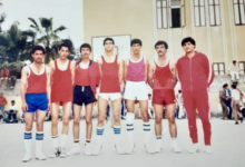 فريق كرة السلة في نادي الشباب في الرقة عام 1985م