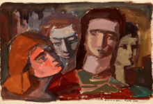 أشخاص .. لوحة للفنان محمود حماد Rome عام 1956 (38)
