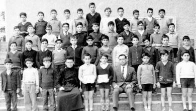 التاريخ السوري المعاصر - طلاب الصف الرابع في مدرسة الإخوة المريميين - معهد شامبانياه بحلب عام 1965