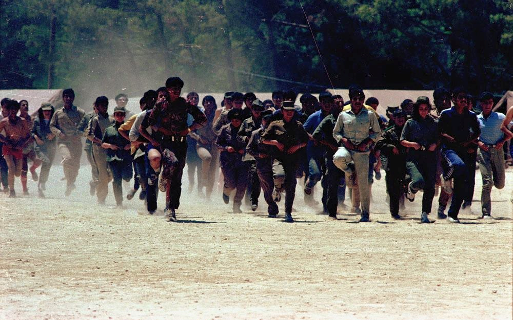 من إحدى معسكرات اتحاد شبيبة الثورة في حلب عام 1986م