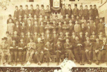 هيئة التعليم وطلاب في المدرسة الفاروقية في حلب عام 1903