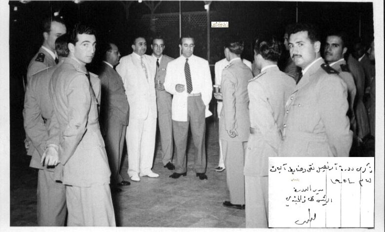 التاريخ السوري المعاصر - الزعيم توفيق نظام الدين في ذكرى دورة آمر فصيل نقل وضابط آليات عام 1954 (5)