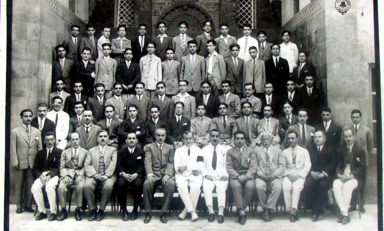 أعضاء الهيئة العامة لجمعية القديس مار منصور الخيرية في حلب عام 1929