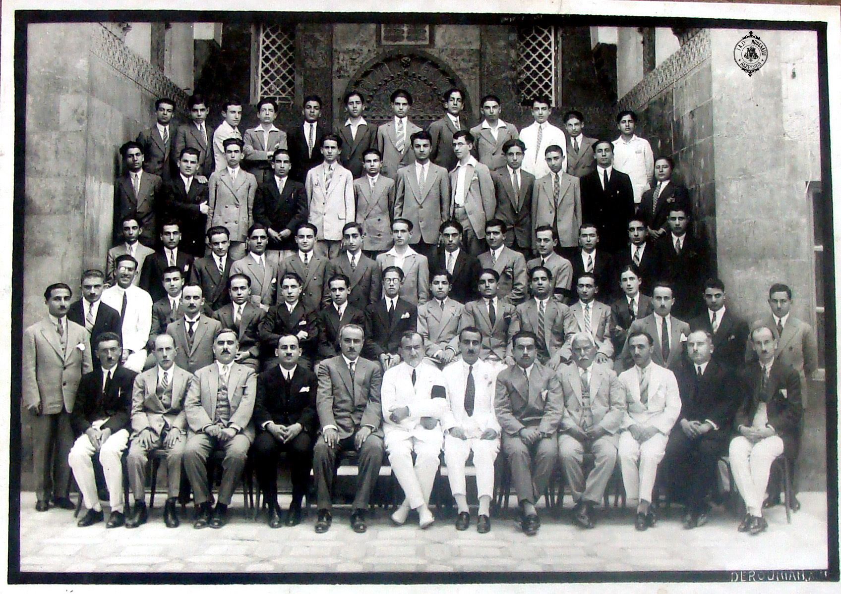 التاريخ السوري المعاصر - أعضاء الهيئة العامة لجمعية القديس مار منصور الخيرية في حلب عام 1929