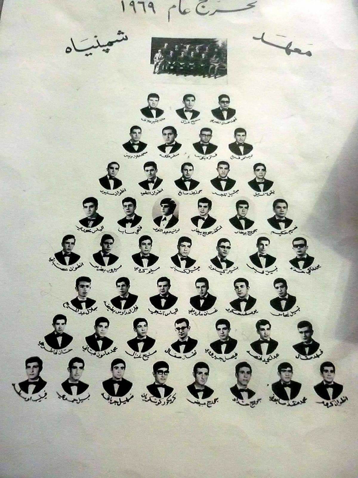 التاريخ السوري المعاصر - خريجو الثانوية العامة في معهد شمبانياه في حلب عام 1969