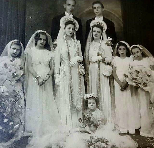 التاريخ السوري المعاصر - حفل زفاف بنات الصناعي الحاج نديم وفائي في حلب عام 1943