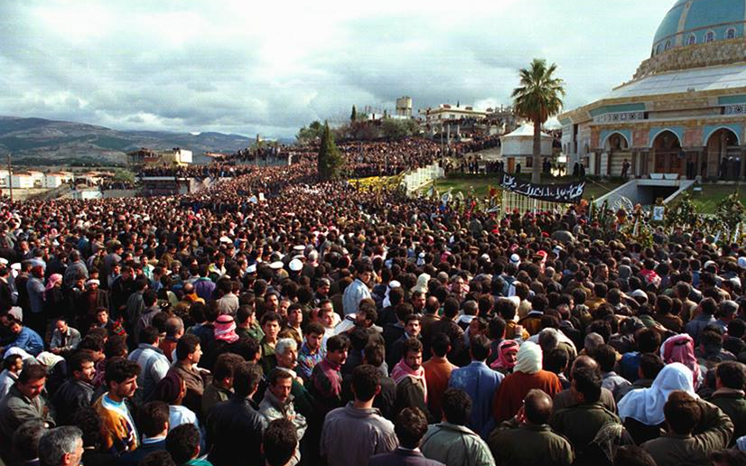 تشييع باسل الأسد في القرداحة عام  1994