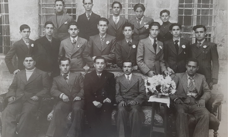 التاريخ السوري المعاصر - أعضاء الفرقة القومية في المدرسة الشرقية في حلب عام 1937م